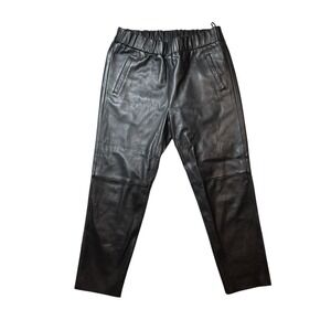 Stand Studio‎ Womens Pants 44 Black Lamb Leather Noni Joggers II